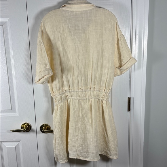 Promesa Collared Button Drawstring Paperbag Mini Dress - Picture 8 of 8